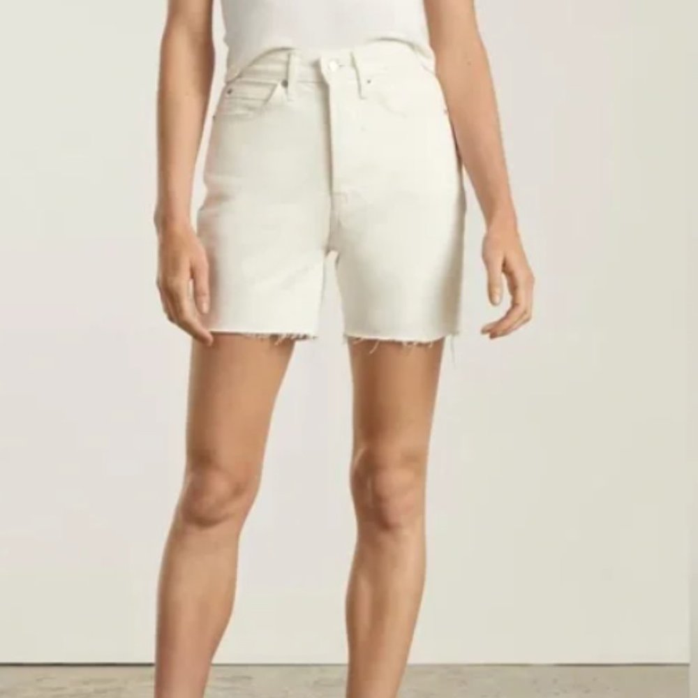 Everlane Way High Jean shorts- size 30 BONE color